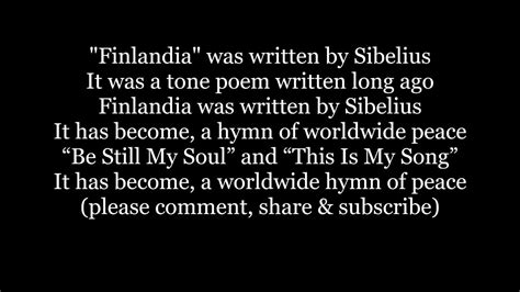 finlandia sibelius lyrics